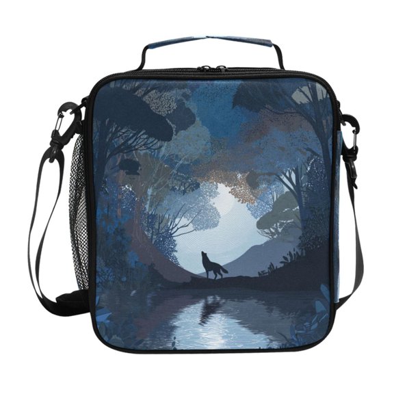 Lunch Bag 10.5*3.5*9.5 Inches Cooler Bag Lunch Bag Insulation Portable Durable Fashion Flat Vector Animal Silhouette