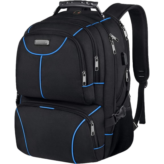 Lunch Bag Backpack, Insulated Cooler Lunch Box Backpack,  Travel Laptop Backpack TSA Friendly RFID Computer College bag with USB Port for Women Men,Blue