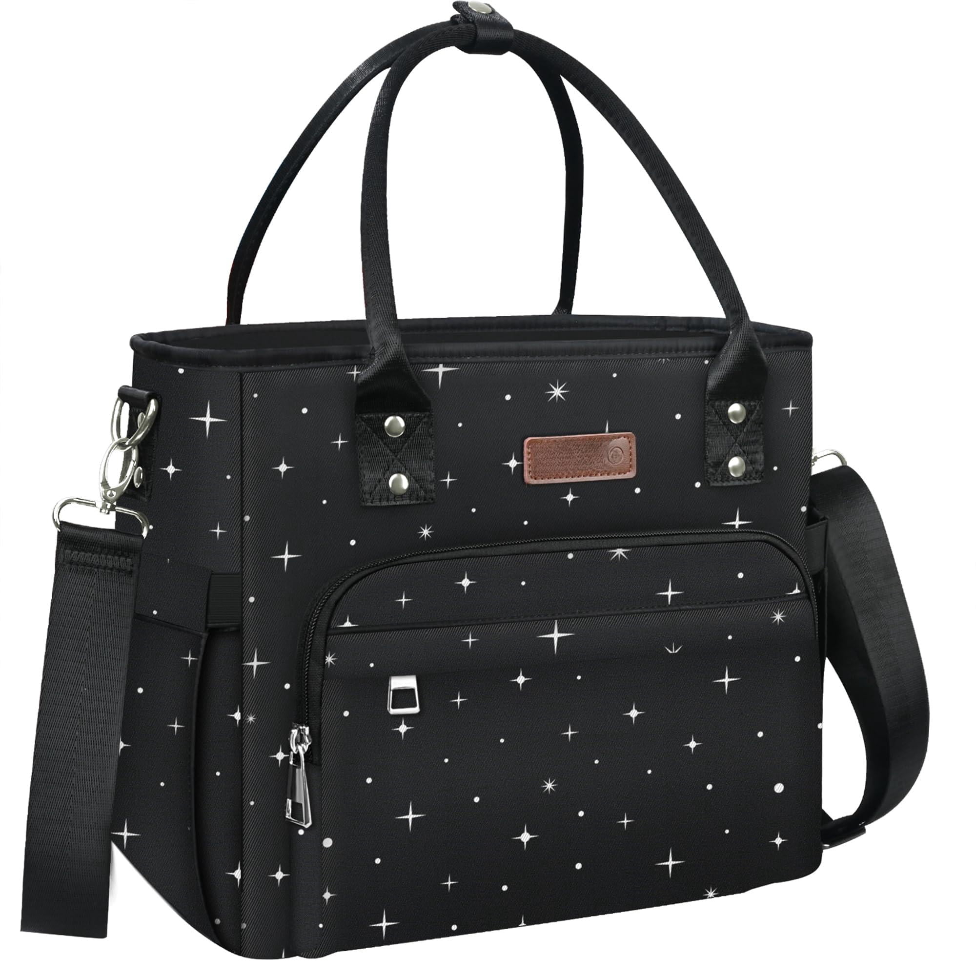 Lunch Bag Box Women - Leakproof Insulated Cooler For Large Tote Bags Adults  Black Starry Sky