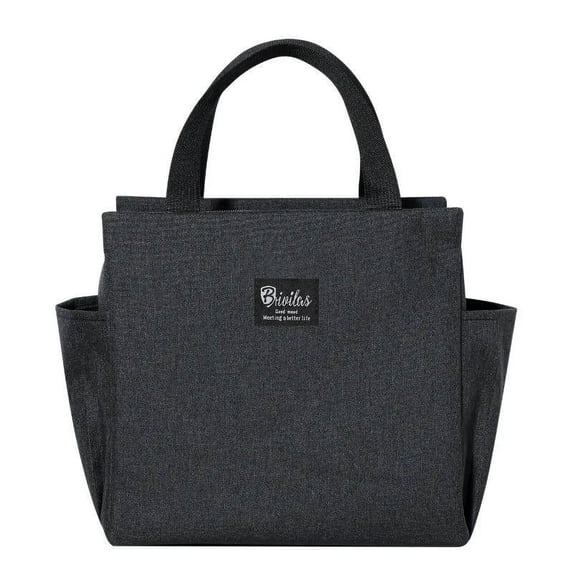 Lunch Bag Lunch Box for Women & Men, Large Capacity Insulated Lunch Bag for Adult, Leakproof Reusable Lunch Tote Bags for Work/Office/Travel/Picnic Black