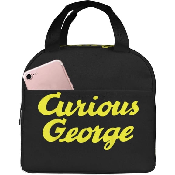 Lunch Bag Curious George Reusable Cooler Lunch Box for Daypack Picnic Beach Fishing Work Picnic