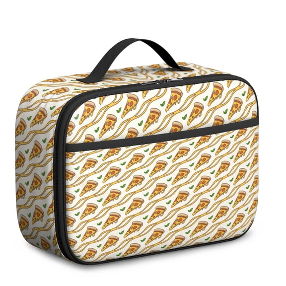 Lunch Bag Featuring Pizza, Pizza Pattern, Funny, Foodie, Cartoon, Food, Delicious, Gifts, and Fun Prints – Durable Insulated Lunch Tote for School, Travel, and Parties