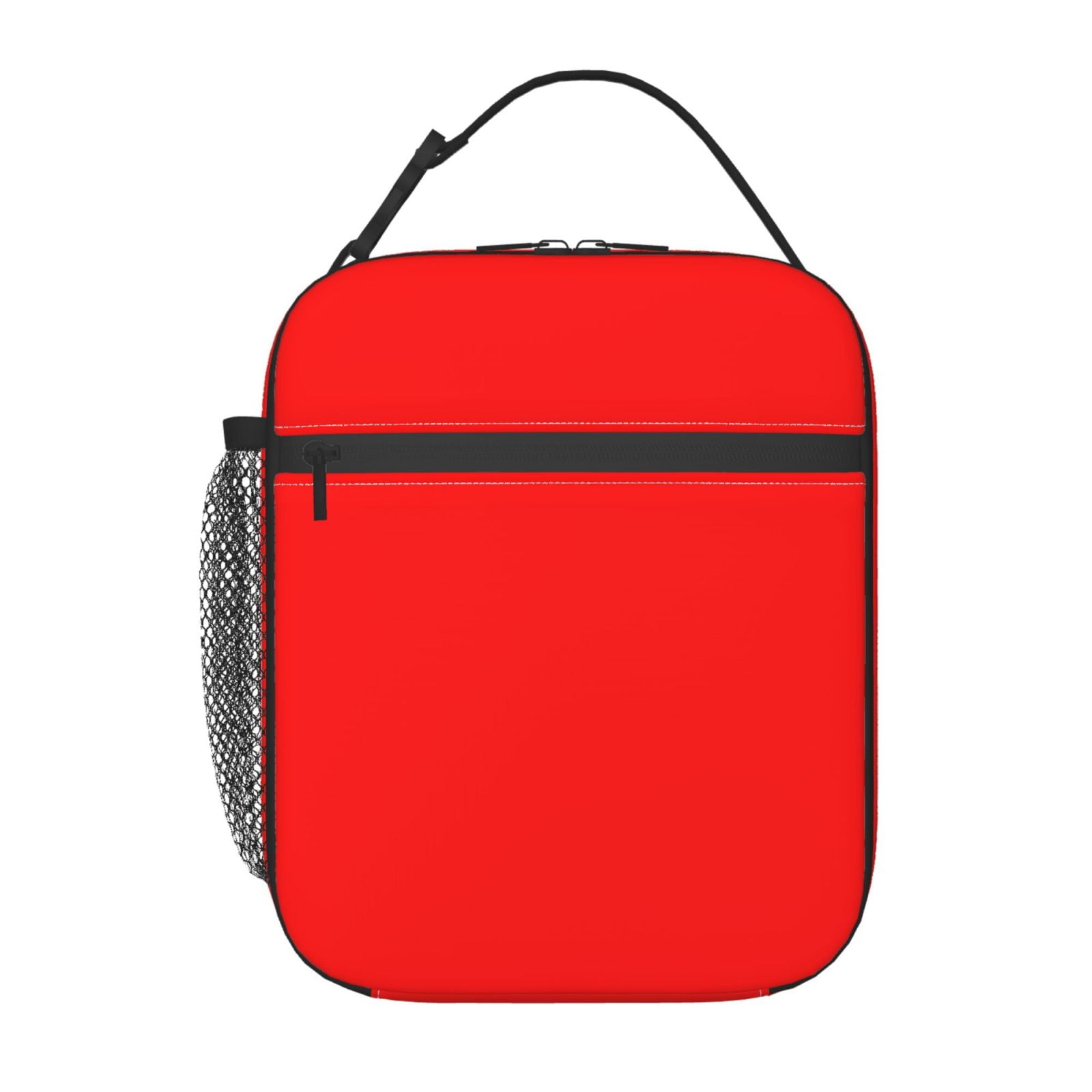 Lunch Bag For Women Men Insulated Portable Lunch Box Bento Box Office Picnic Travel Cooler Bag Red
