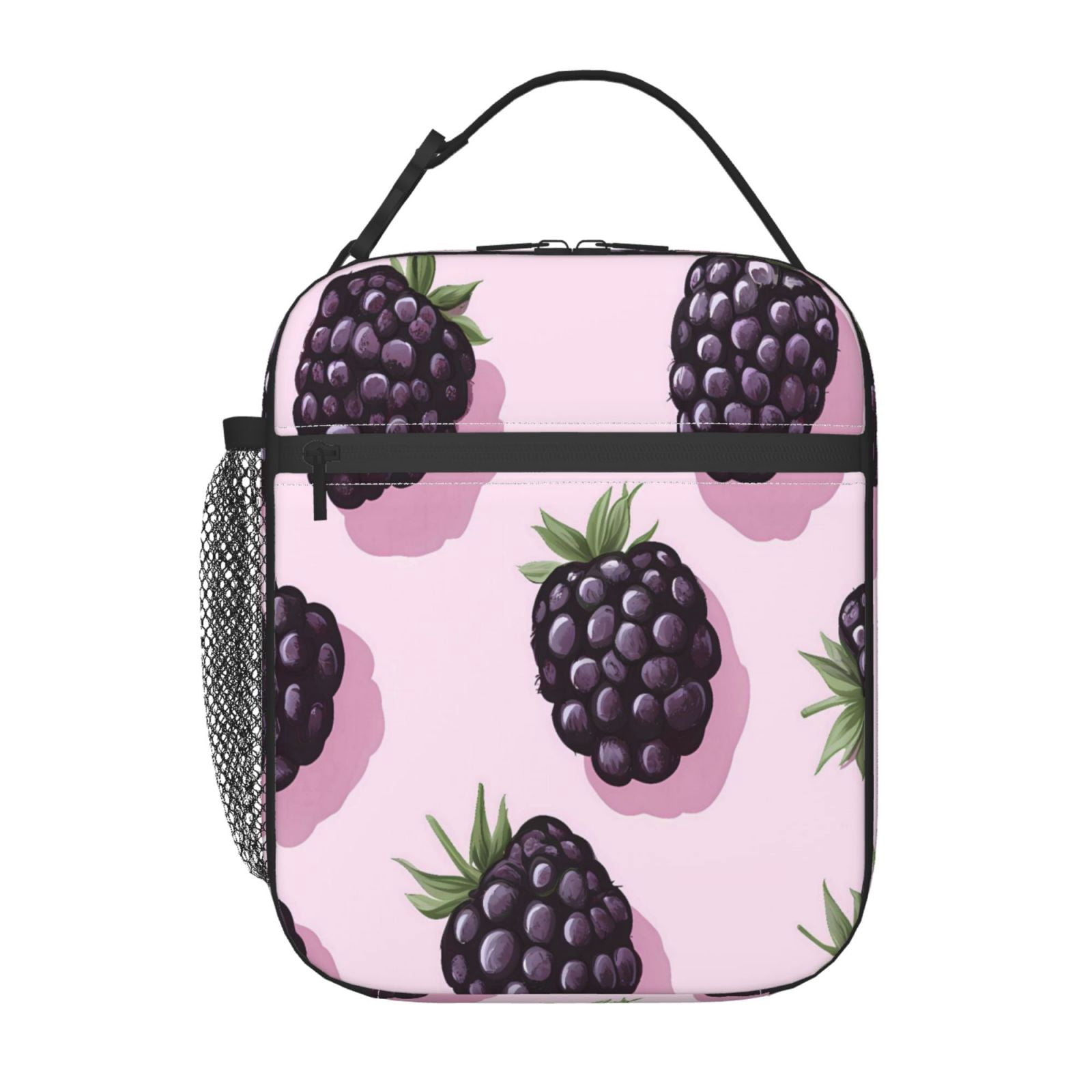 Lunch Bag For Women Men Insulated Portable Lunch Box Bento Box Office Picnic Travel Cooler Bag Blackberry