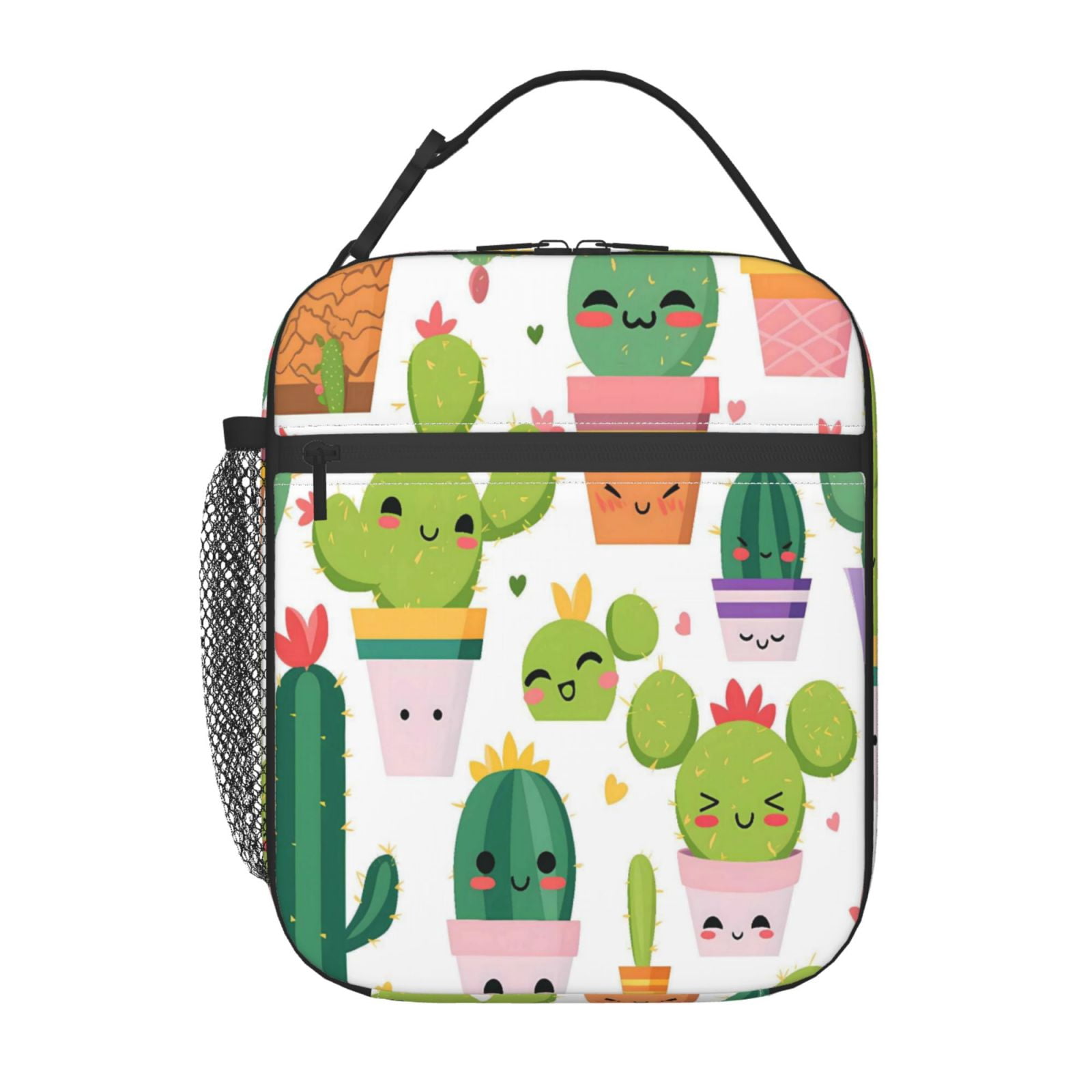 Lunch Bag For Women Men Insulated Portable Lunch Box Bento Box Office Picnic Travel Cooler Bag Cactus Potted Plant (2)