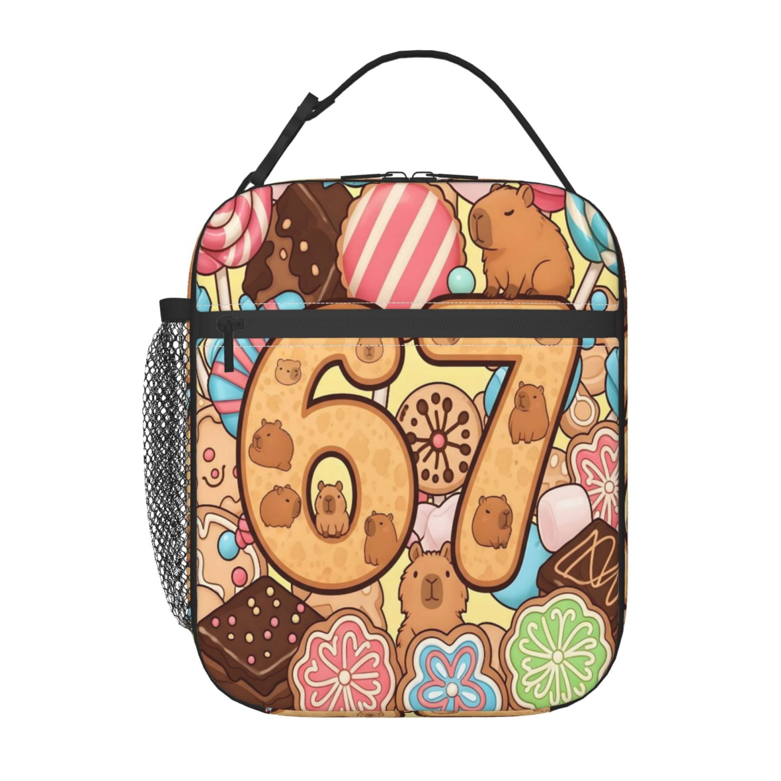 Lunch Bag For Women Men Insulated Portable Lunch Box Bento Box Office Picnic Travel Cooler Bag Capybara 67 Kawaii Design (4)