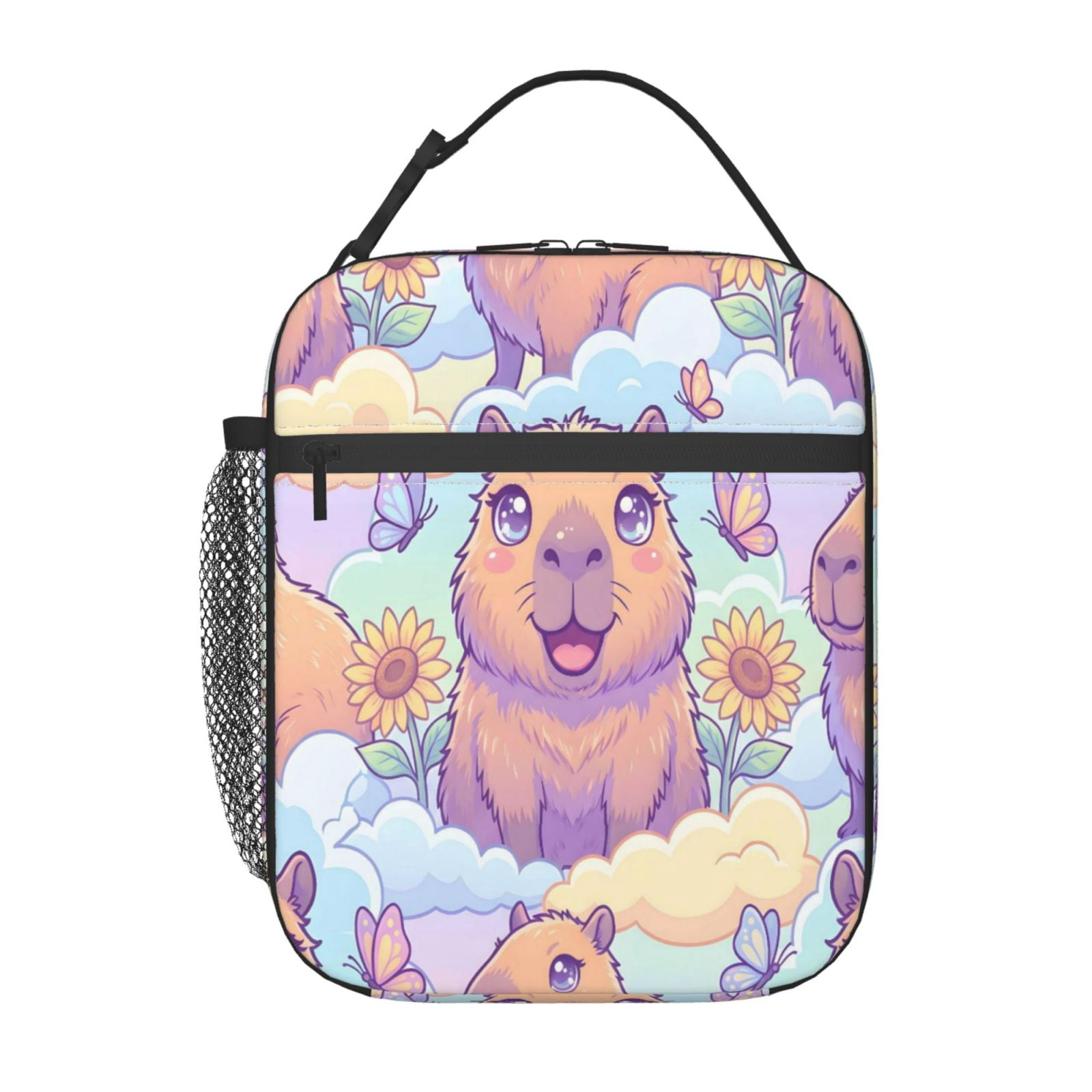 Lunch Bag For Women Men Insulated Portable Lunch Box Bento Box Office Picnic Travel Cooler Bag Capybara Pattern Image 3