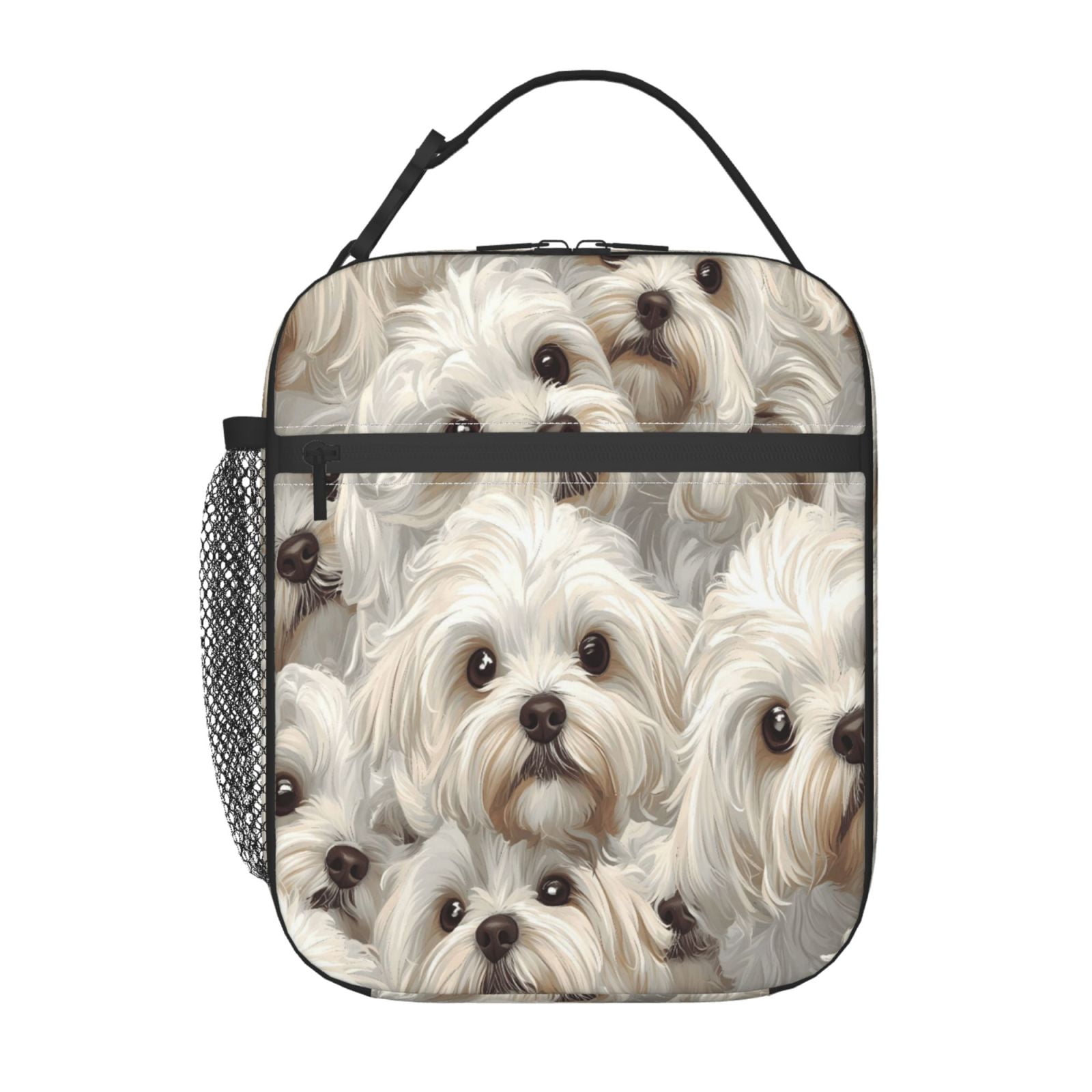Lunch Bag For Women Men Insulated Portable Lunch Box Bento Box Office Picnic Travel Cooler Bag Cute Puppy