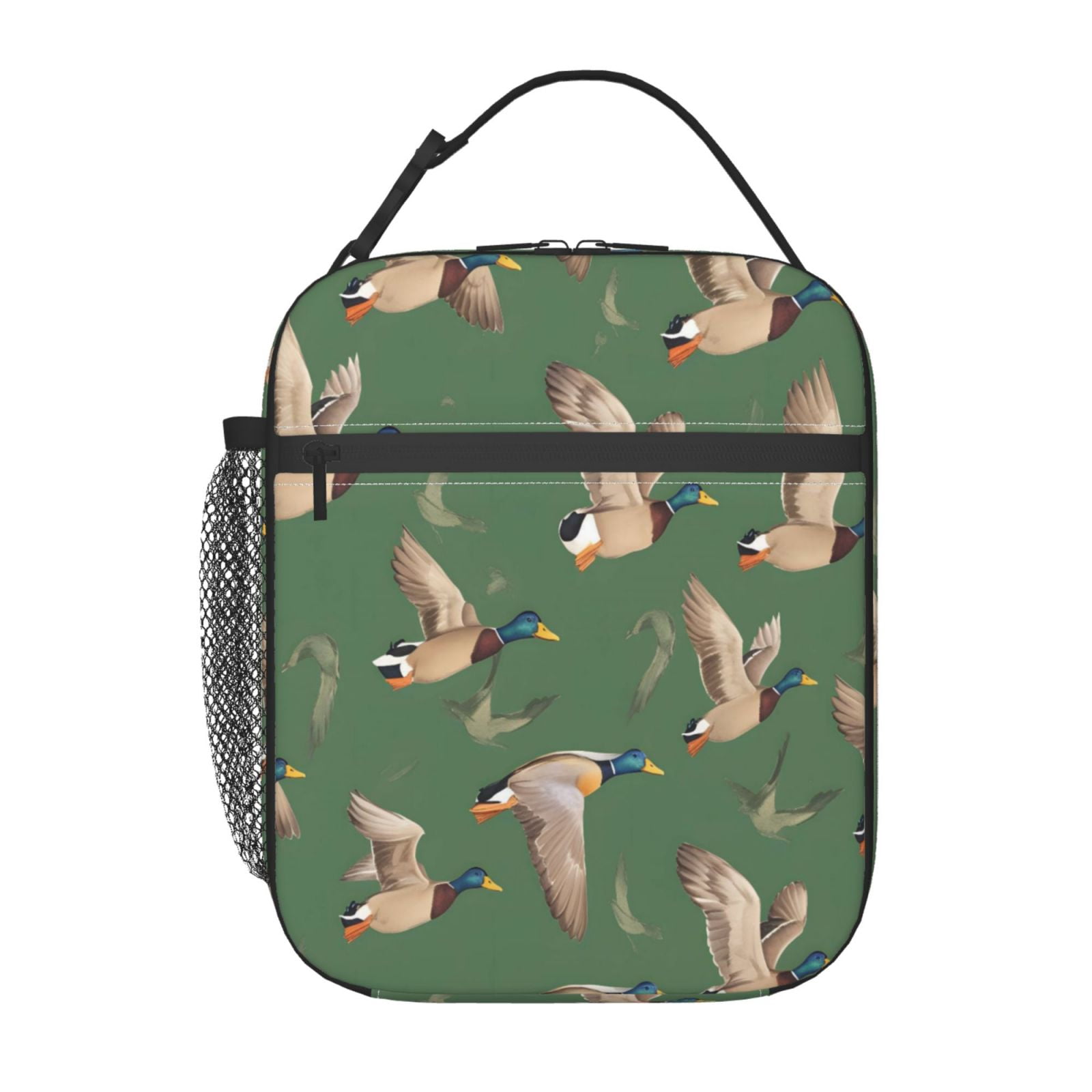 Lunch Bag For Women Men Insulated Portable Lunch Box Bento Box Office Picnic Travel Cooler Bag Flying Mallard Ducks
