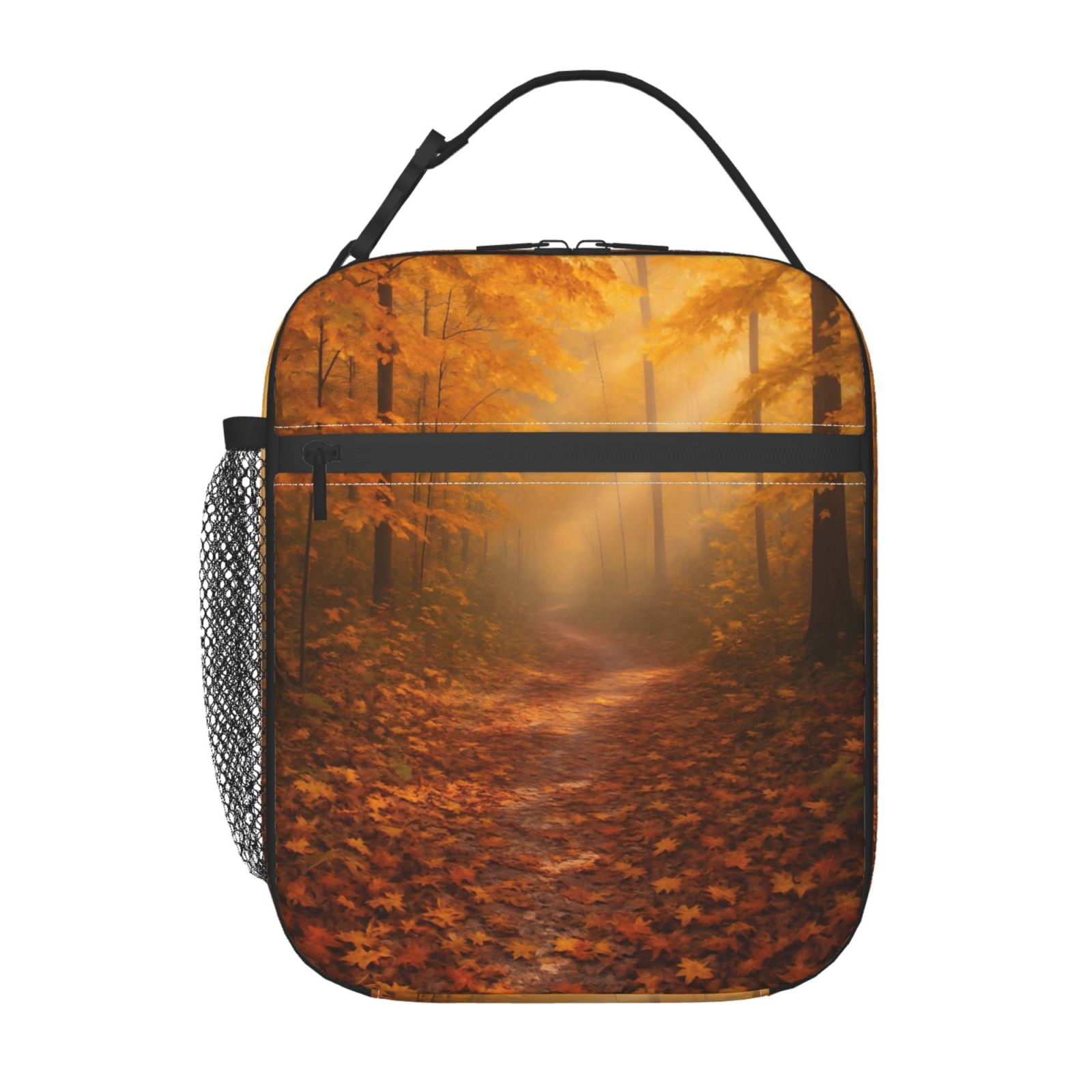 Lunch Bag For Women Men Insulated Portable Lunch Box Bento Box Office Picnic Travel Cooler Bag Forest Path