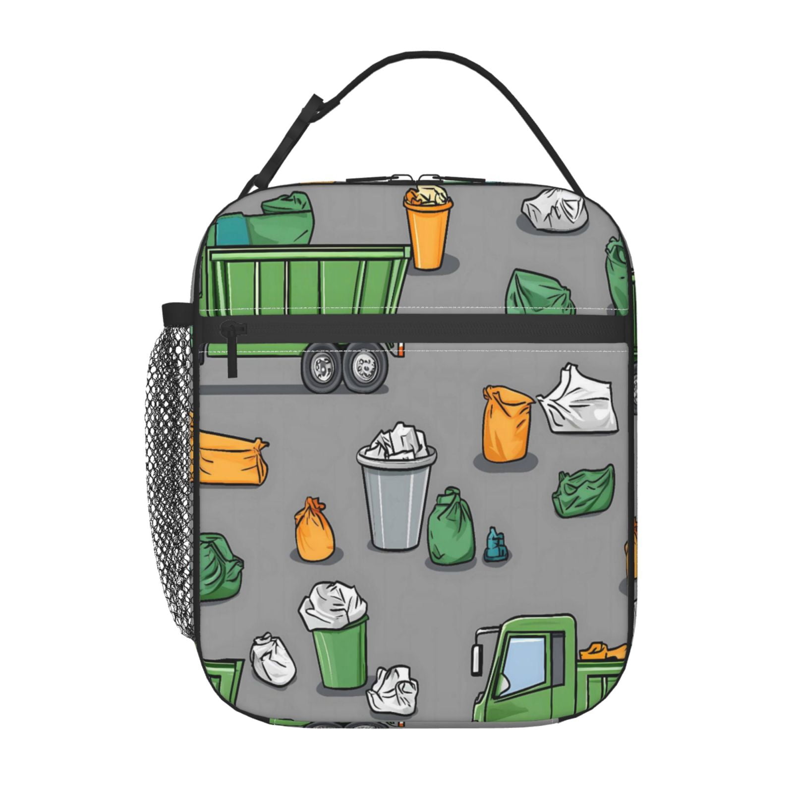 Lunch Bag For Women Men Insulated Portable Lunch Box Bento Box Office Picnic Travel Cooler Bag Garbage Truck