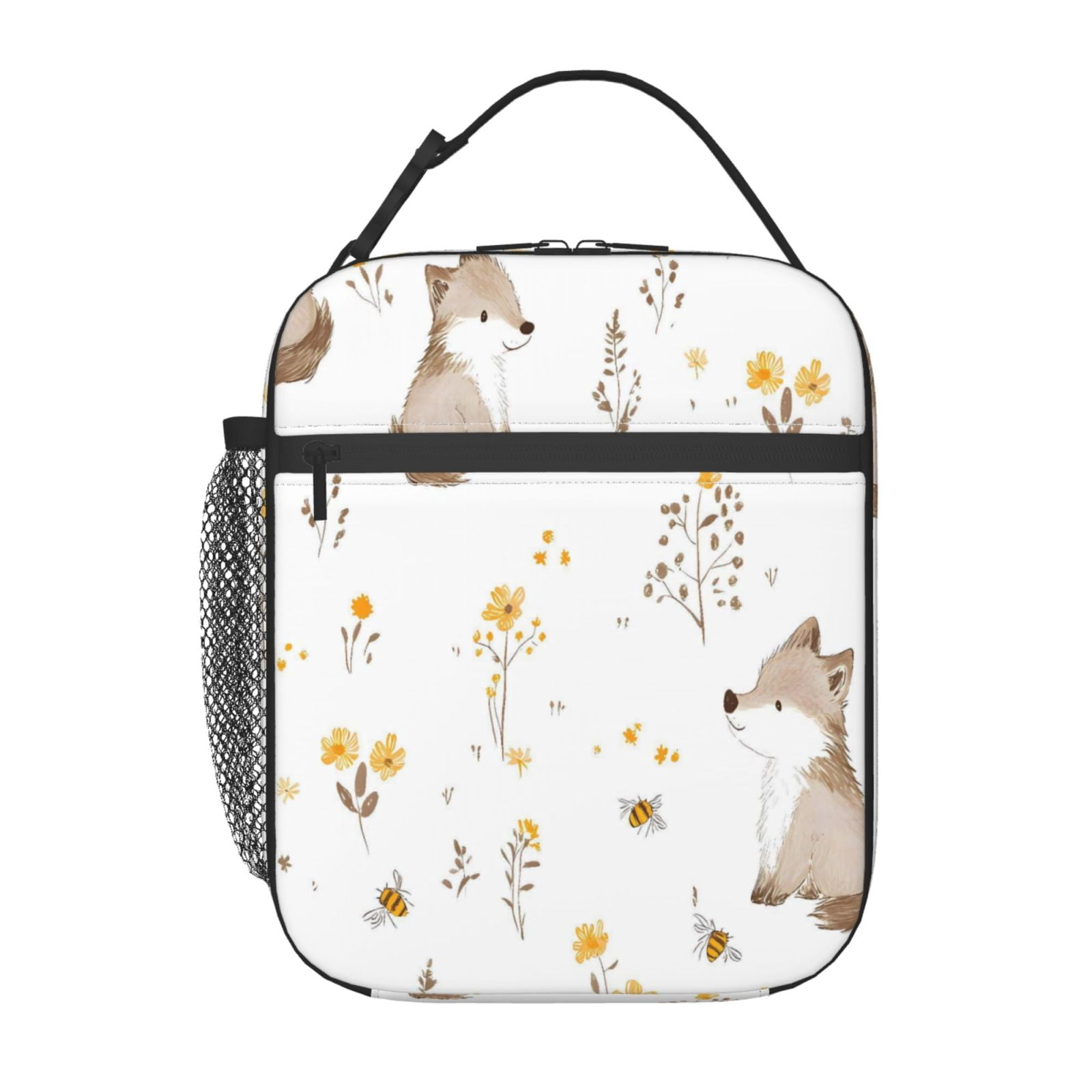 Lunch Bag For Women Men Insulated Portable Lunch Box Bento Box Office Picnic Travel Cooler Bag Little Fox