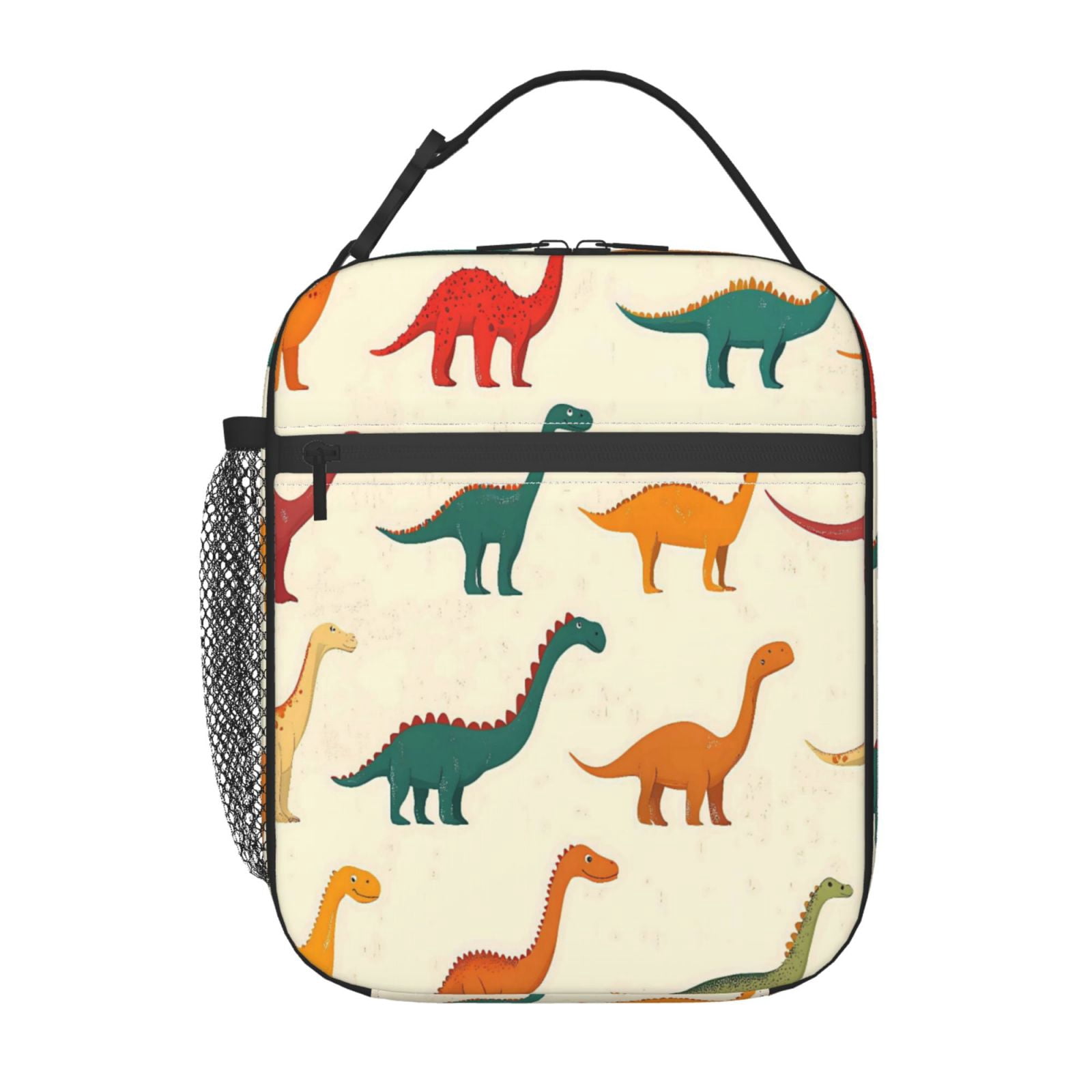 Lunch Bag For Women Men Insulated Portable Lunch Box Bento Box Office Picnic Travel Cooler Bag Multicolored Dinosaurs