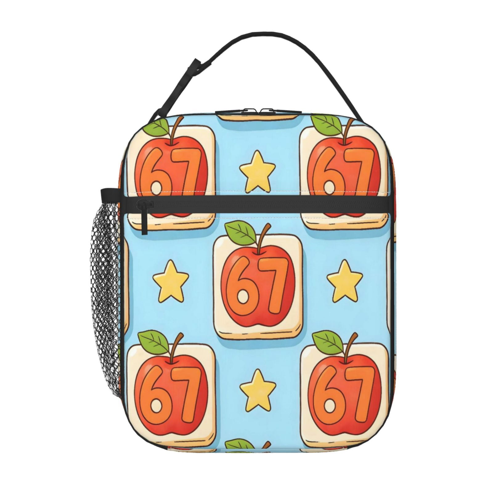 Lunch Bag For Women Men Insulated Portable Lunch Box Bento Box Office Picnic Travel Cooler Bag Number 67 Apple Star