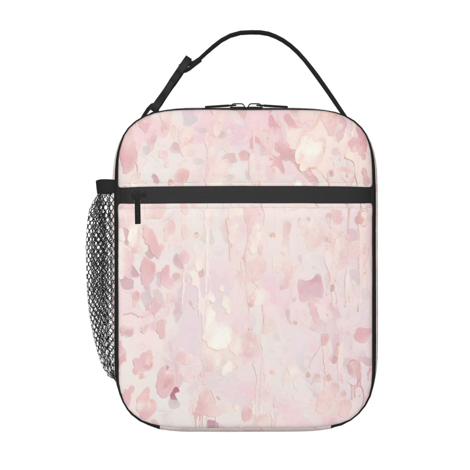 Lunch Bag For Women Men Insulated Portable Lunch Box Bento Box Office Picnic Travel Cooler Bag Rose Gold Foil Leopard Print2