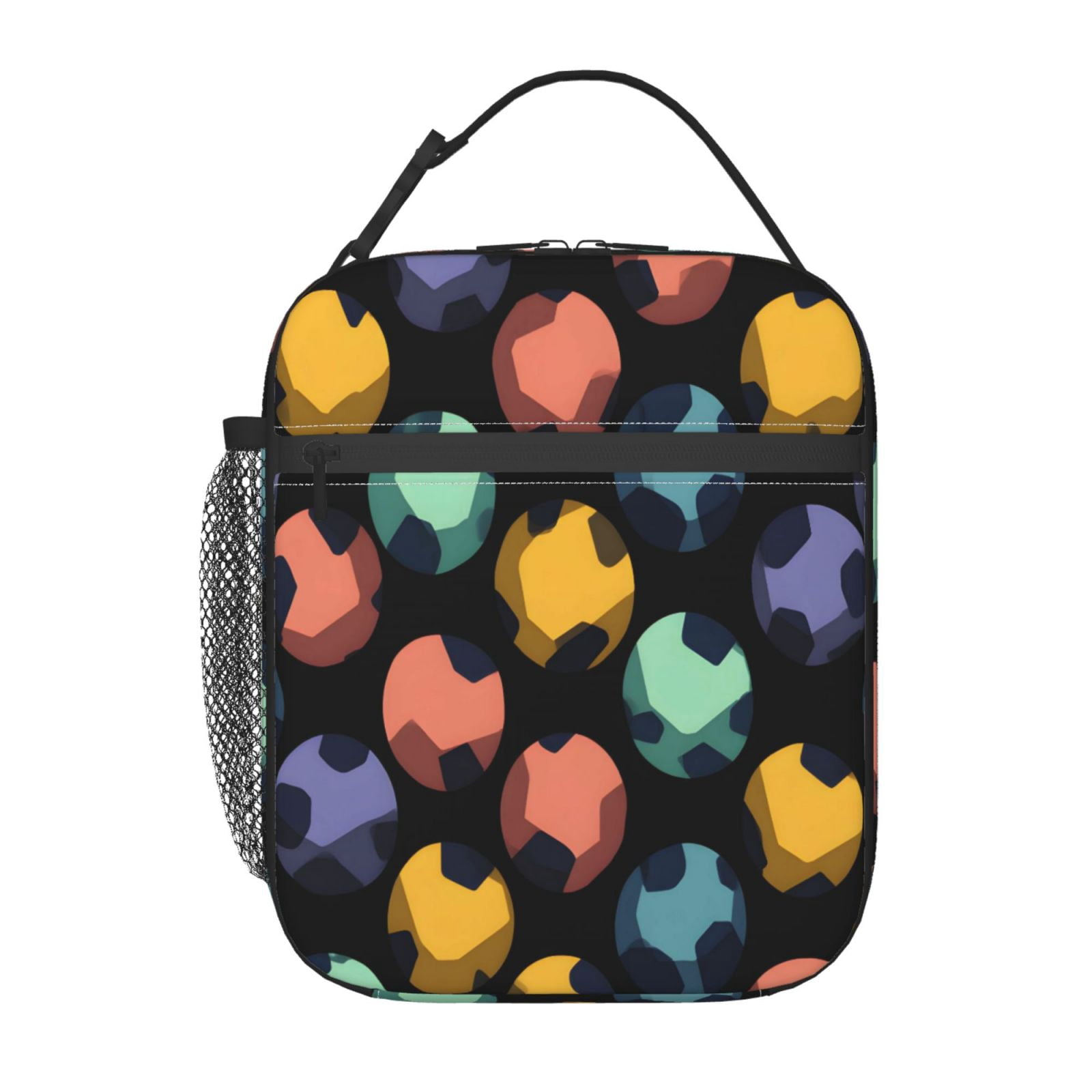 Lunch Bag For Women Men Insulated Portable Lunch Box Bento Box Office Picnic Travel Cooler Bag Soccer Football Cool Sport Style (2)