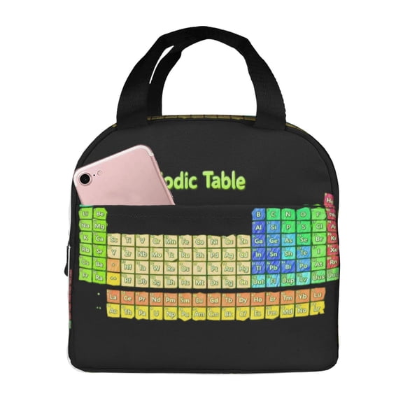 Lunch Bag For Women Men Periodic Table Of Elements Chemistry Insulated Lunch Box Multi-Functional Cooler Bag