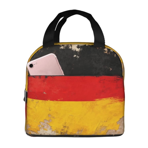 Lunch Bag For Women Men Vintage German Flag Nsulated Lunch Box For Adult Reusable Lunch Tote Bag For Work Picnic Or Travel