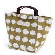 Lunch Bag, GMYLE Insulated Reusable Waterproof Lunch Tote for Women Men Kids, Green Hedgehog
