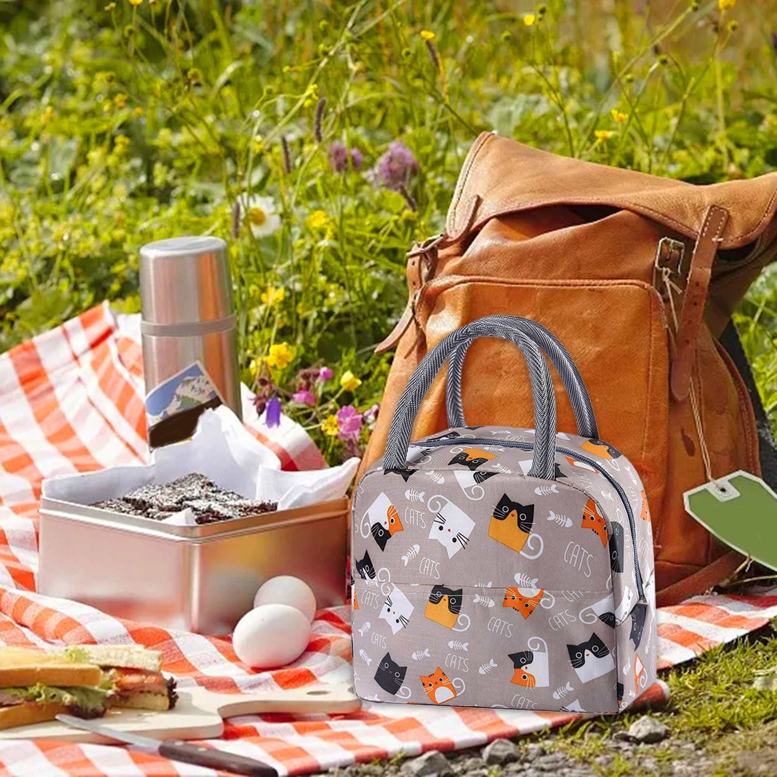 Lunch Bag Insulated Lunch Box Women'S Lunch Tote with Front Pocket