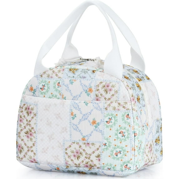 Lunch Bag - Insulated Lunch Box for Women, Reusable Large Capacity Cooler Bag for Adult, Small Leakproof Cute Corduroy Lunch Tote for Work Office Travel Picnic