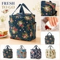 thumbnail image 1 of Lunch Bag, Insulated Lunch Tote, Lunch Box Bag, Nylon Tote Bag, Cactus Patterned 10X10X5.5 Inch Insulated Tote with Dual Side Pockets, Durable Lightweight Reusable Lunch Bag That, 1 of 7
