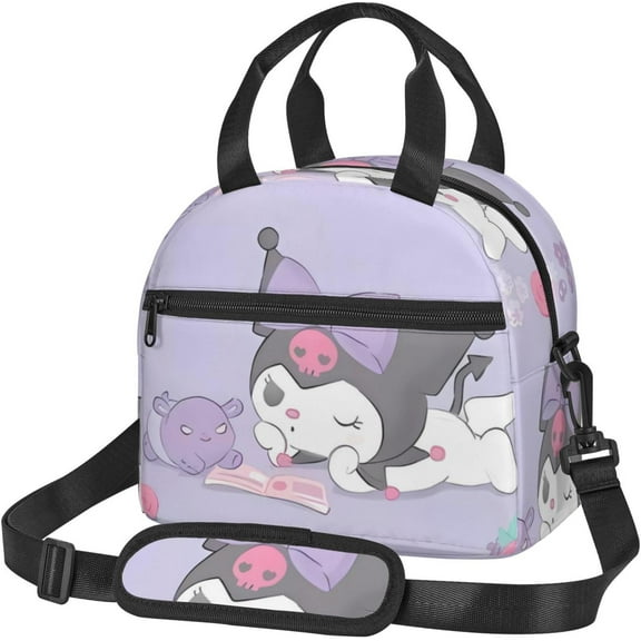 Lunch Bag, Kuromi Insulated Bag, Lightweight, Lunch Bag, Insulated Lunch Bag, Food Storage, Lunch Box, Unisex, For Work Commutes, Travel, Camping, Picnics