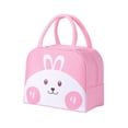 thumbnail image 1 of Lunch Bag, Large Capacity Cartoon Insulated Thermal Cooler Handheld Bento Box for Women Work Office Picnic Travel Outdoor Lightweight Reusable Food Container 9.06x5.12x7.48in Pink, 1 of 5