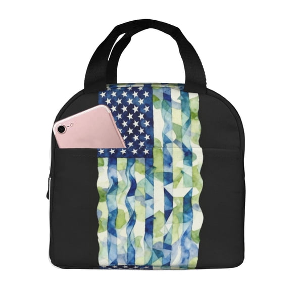 Lunch Bag Lunch Box For Women Adult Men Army Camouflage Flag Small Lunch Tote Reusable Insulated Cooler Lunch Container