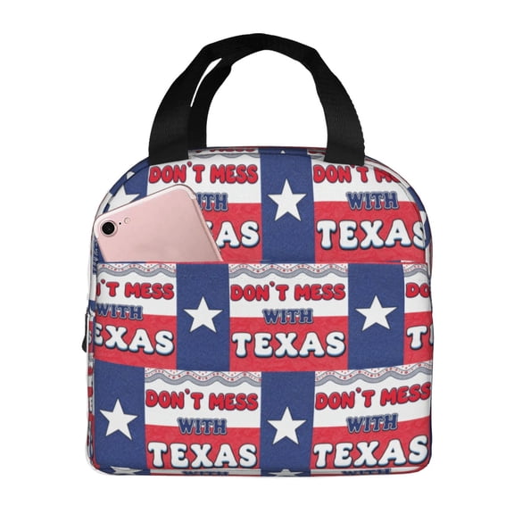 Lunch Bag Lunch Box For Women Adult Men Don'T Mess With Texas Flag Small Lunch Tote Reusable Insulated Cooler Lunch Container