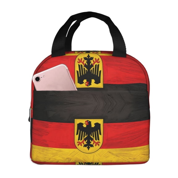 Lunch Bag Lunch Box For Women Adult Men German Flag Art Small Lunch Tote Reusable Insulated Cooler Lunch Container