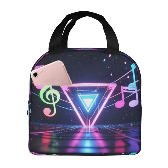 Lunch Bag Lunch Box For Women Men Musical Note Pattern Reusable Insulated Lunch Tote Small Lunch Cooler