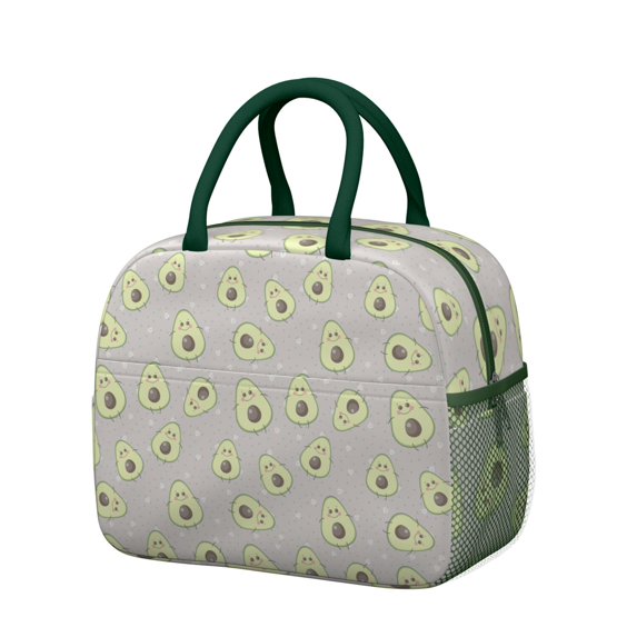 Lunch Bag Lunch Box for Women Reusable Insulated Lunch Bags,Water-Resistant Avocados Face Avocado Plant Cooler Lunch Tote Bag, Large Capacity for Work Travel Picnic