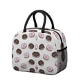 thumbnail image 1 of Lunch Bag Lunch Box for Women Reusable Insulated Lunch Bags,Water-Resistant Cute Funny Donuts Cooler Lunch Tote Bag, Large Capacity for Work Travel Picnic, 1 of 6