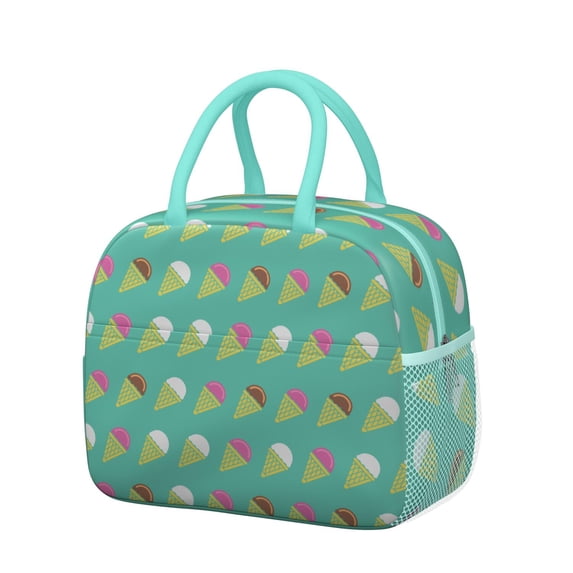 Lunch Bag Lunch Box for Women Reusable Insulated Lunch Bags,Water-Resistant Ice Cream Patterns Cooler Lunch Tote Bag, Large Capacity for Work Travel Picnic