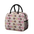 thumbnail image 1 of Lunch Bag Lunch Box for Women Reusable Insulated Lunch Bags,Water-Resistant Multi-color Dessert Donuts Egg Cake Cream 2018 Cooler Lunch Tote Bag, Large Capacity for Work Travel Picnic, 1 of 6