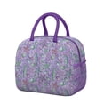 thumbnail image 1 of Lunch Bag Lunch Box for Women Reusable Insulated Lunch Bags,Water-Resistant Starfish Seahorse Shells Sea Life Animals Purple Cooler Lunch Tote Bag, Large Capacity for Work Travel Picnic, 1 of 6