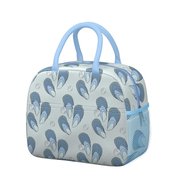 Lunch Bag Lunch Box for Women Reusable Insulated Lunch Bags,Water-Resistant Summer Shells Oysters and Pearls Cooler Lunch Tote Bag, Large Capacity for Work Travel Picnic