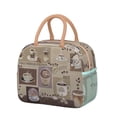 thumbnail image 1 of Lunch Bag Lunch Box for Women Reusable Insulated Lunch Cooler Bags,Large Capacity for Work Travel Picnic,Water-Resistant Coffee Lunch Tote Bag Gifts for Woman Mom Beige, 1 of 6