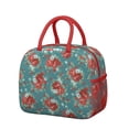 thumbnail image 1 of Lunch Bag Lunch Box for Women Reusable Insulated Lunch Cooler Bags,Large Capacity for Work Travel Picnic,Water-Resistant Pioneer Colorful Floral Lunch Tote Bag Gifts for Woman Mom Red, 1 of 6