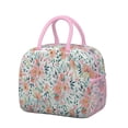 thumbnail image 1 of Lunch Bag Lunch Box for Women Reusable Insulated Lunch Cooler Bags,Large Capacity for Work Travel Picnic,Water-Resistant Pioneer Colorful Floral Lunch Tote Bag Gifts for Woman Mom Pink, 1 of 6