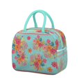 thumbnail image 1 of Lunch Bag Lunch Box for Women Reusable Insulated Lunch Cooler Bags,Large Capacity for Work Travel Picnic,Water-Resistant Pioneer Colorful Floral Lunch Tote Bag Gifts for Woman Mom Greenish-blue, 1 of 6