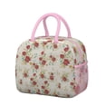 thumbnail image 1 of Lunch Bag Lunch Box for Women Reusable Insulated Lunch Cooler Bags,Large Capacity for Work Travel Picnic,Water-Resistant Pioneer Colorful Floral Lunch Tote Bag Gifts for Woman Mom Pink, 1 of 6