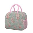 thumbnail image 1 of Lunch Bag Lunch Box for Women Reusable Insulated Lunch Cooler Bags,Large Capacity for Work Travel Picnic,Water-Resistant Pioneer Floral Rose Lunch Tote Bag Gifts for Woman Mom Pink, 1 of 6