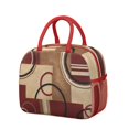 thumbnail image 1 of Lunch Bag Lunch Box for Women Reusable Insulated Lunch Cooler Bags,Large Capacity for Work Travel Picnic,Water-Resistant Retro Abstract Geometric Lunch Tote Bag Gifts for Woman Mom Red, 1 of 6