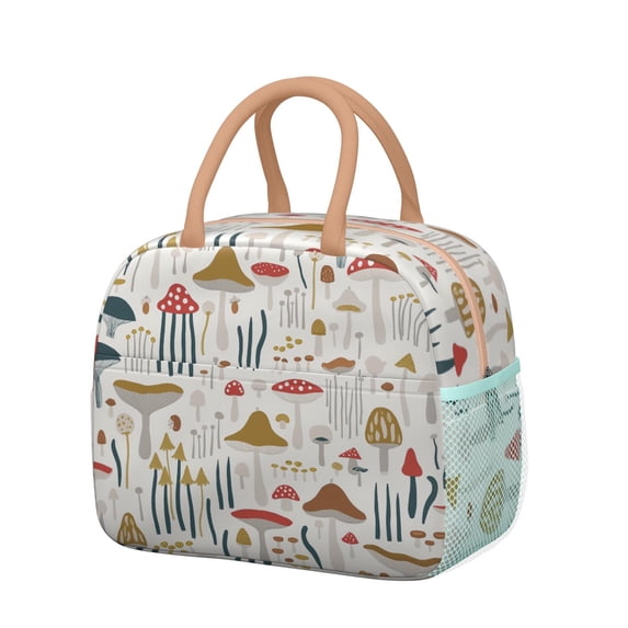 Lunch Bag Lunch Box for Women Men,Mushroom Reusable Insulated Lunch Tote Small Leakproof Cute Lunch Cooler with for Work Picnic Camping