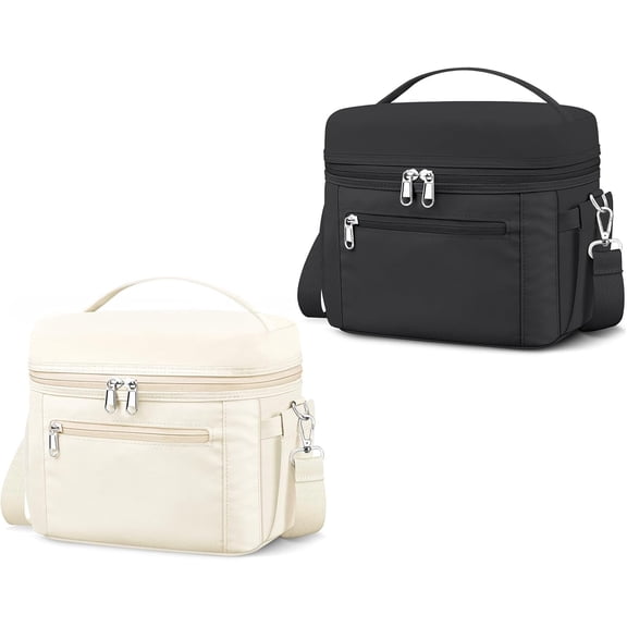 2 pack Lunch Bag Lunch Box for Women Men Reusable Insulated Cooler BagWhite