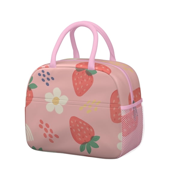 Lunch Bag Lunch Box for Women Men,Strawberry (14)-new_20 Cooler Bag Small Leakproof Beach Picnic Cooler Tote Bag with for Supermarket Shopping
