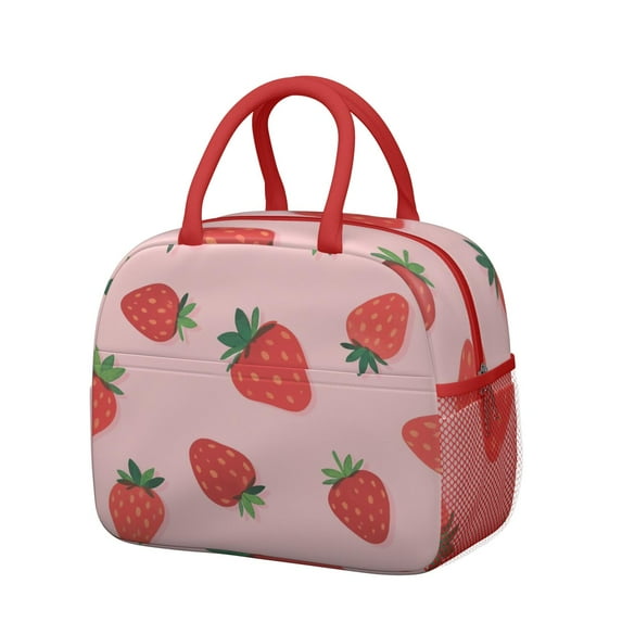 Lunch Bag Lunch Box for Women Men,Strawberry (28)-new_33 Cooler Bag Small Leakproof Cute Lunch Cooler with for Student Bento Bag