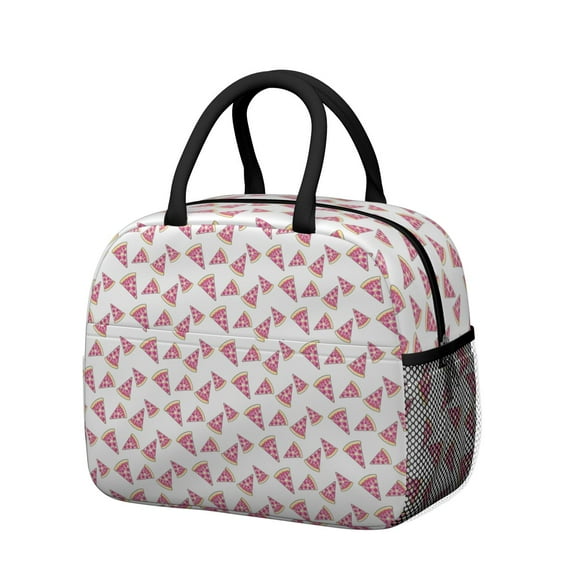 Lunch Bag Lunch Box for Women Reusable Insulated Lunch Bags,Water-Resistant Pizza Slice Cooler Lunch Tote Bag, Large Capacity for Work Travel Picnic